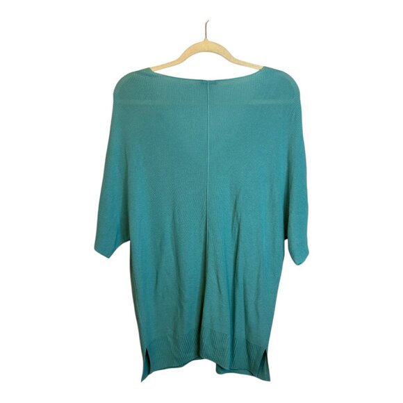 Talbots Sweater Women's Size XL Knit Short Sleeve Office Blue NEW - Picture 2 of 4